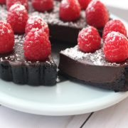 Raspberry chocolate tart