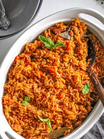 Smoky Nigerian jollof rice