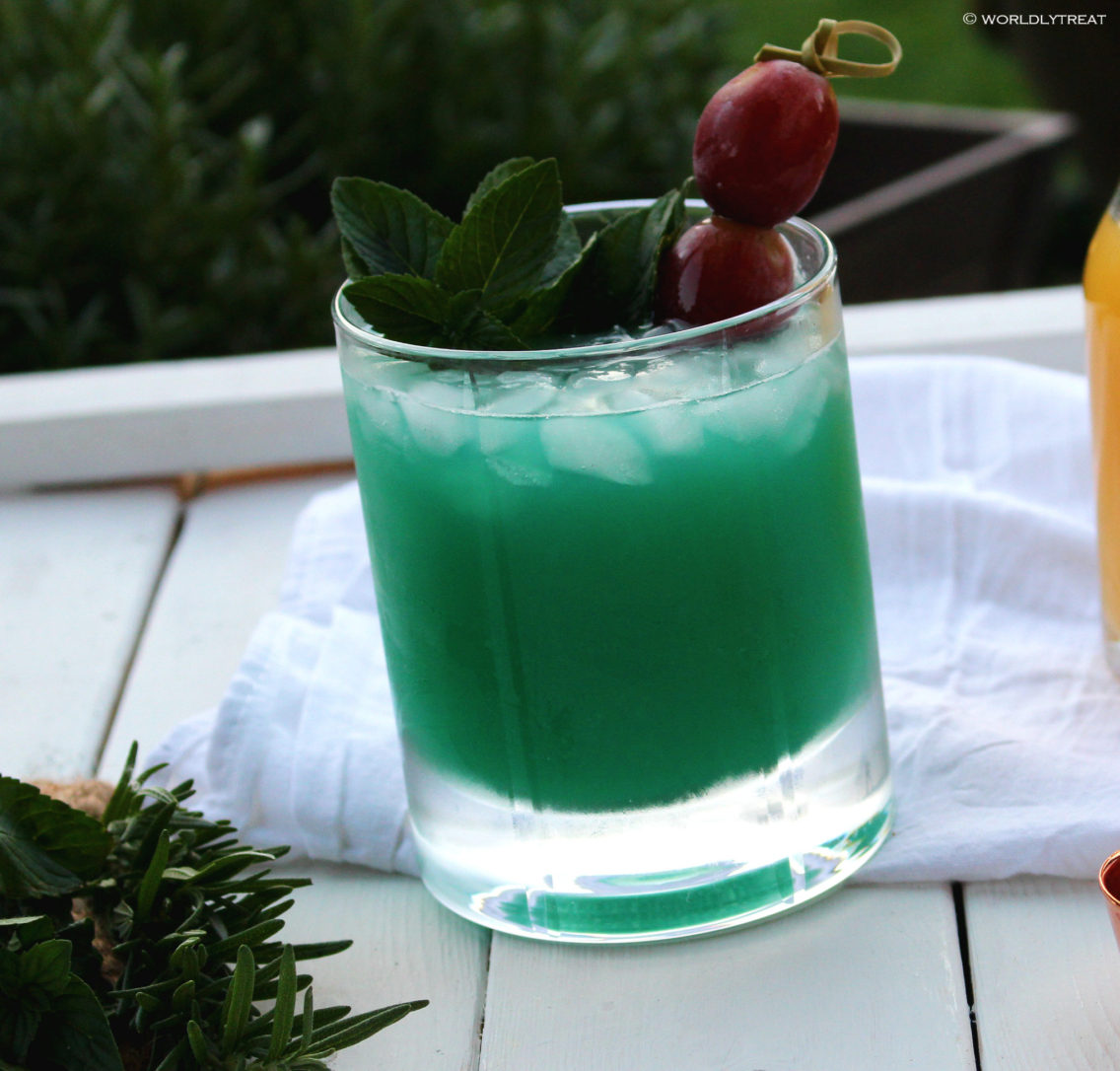 cyan blue cocktail