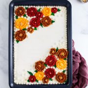apple-pumpkin sheet cake with maple buttercream frosting 4