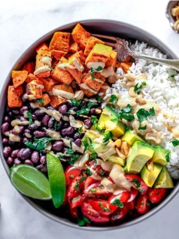 sweet potato buddha bowl