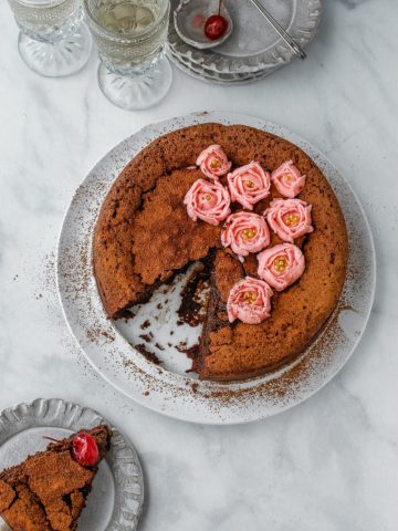 Flourless Chocolate Cake With Mint