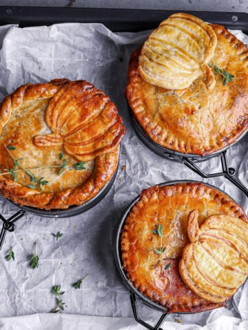 a shot of turkey pot pie