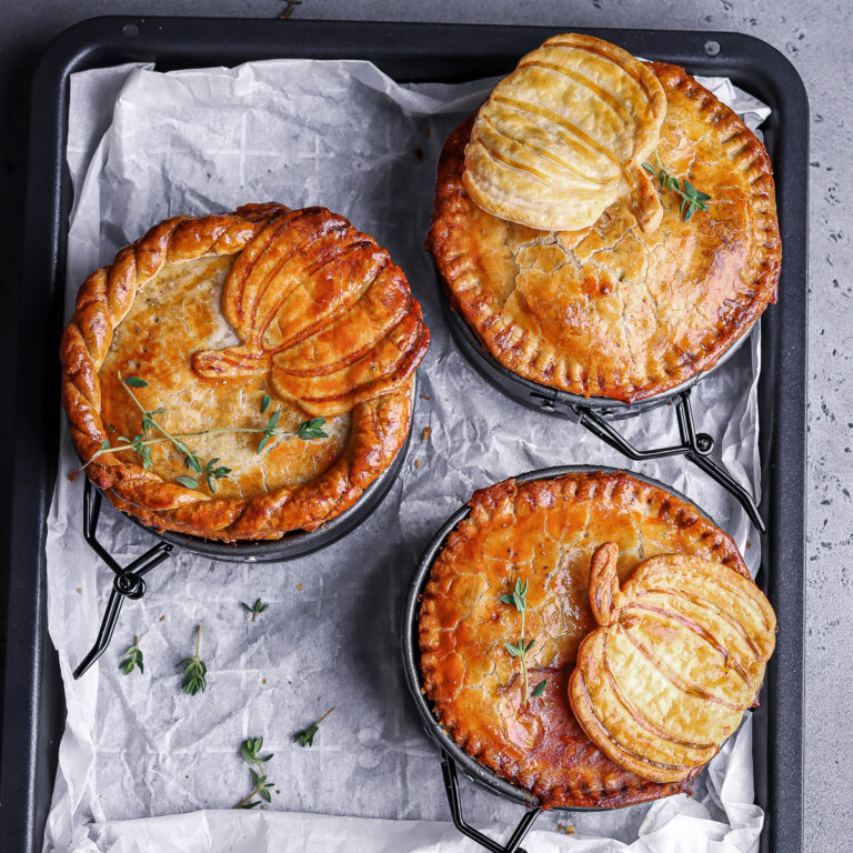 a shot of turkey pot pie