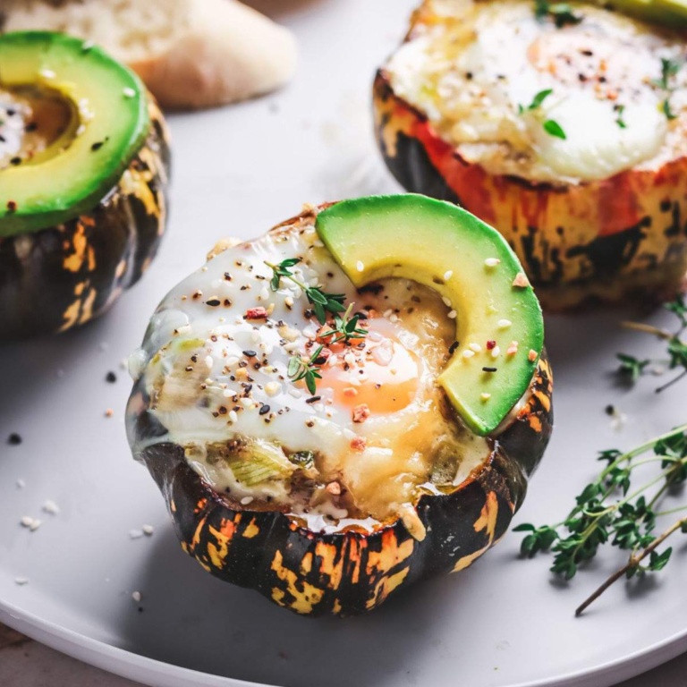 an image of breakfast stuffed acorn squash.