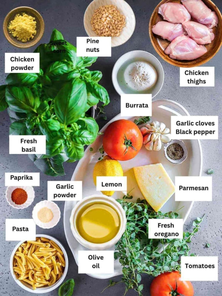 Ingredients needed to make the recipe.