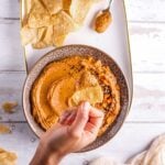 hummus dip with chips