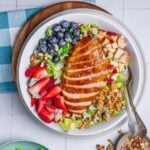 Chicken Fruit salad in a bowl