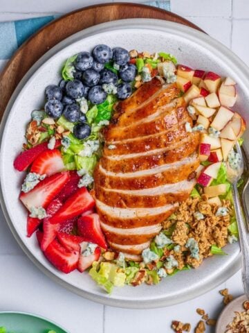 Chicken Fruit salad in a bowl