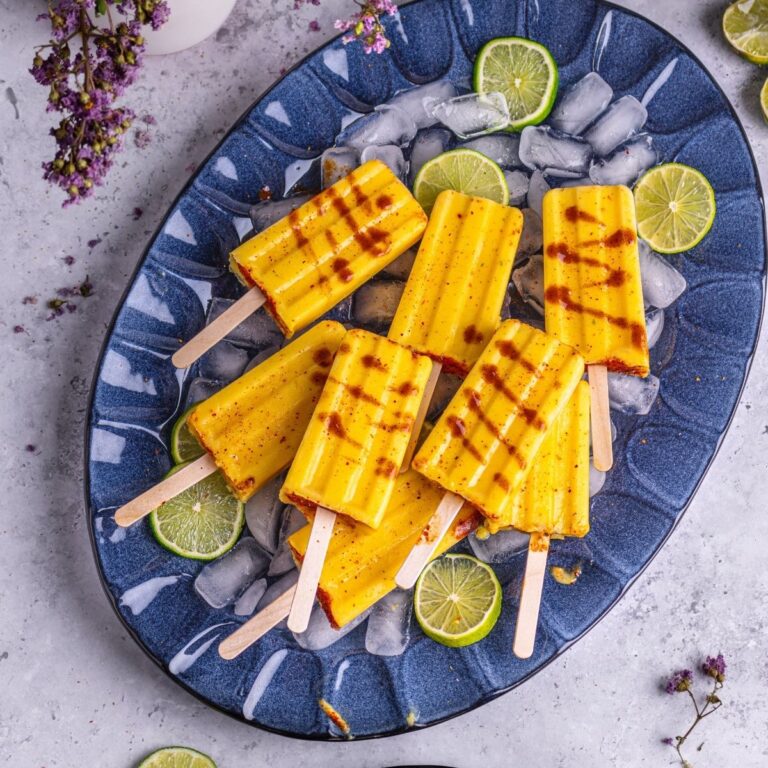 pineapple mango popsicles with tajin seasoning mix