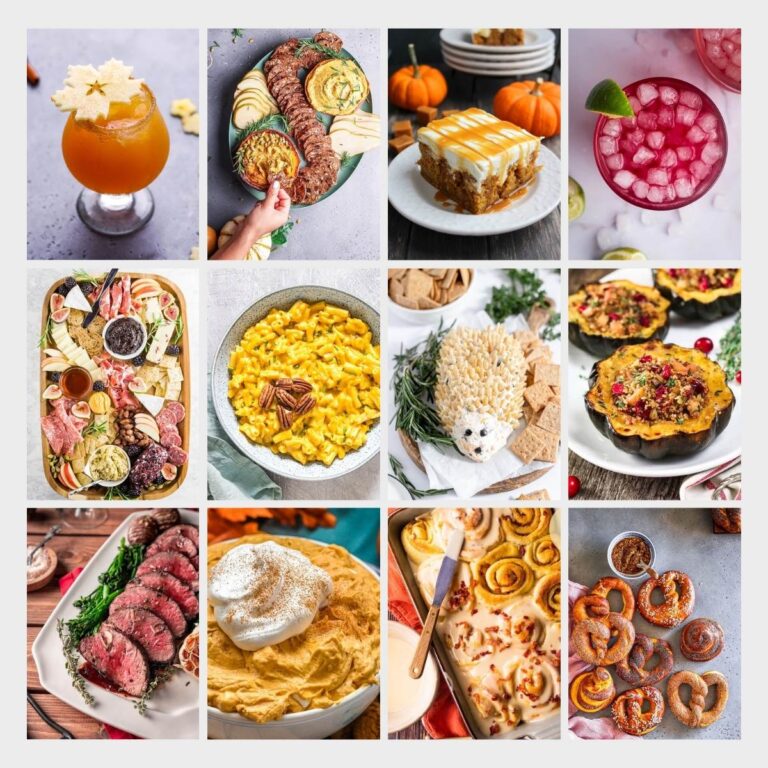 a collage of fall recipes to try