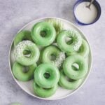 Baked Matcha Donut with White Chocolate Glaze