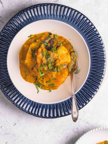 a bowl of yam pottage.