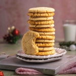a stack of brown butter sugar cookies.