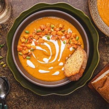 Butternut squash and carrot soup.