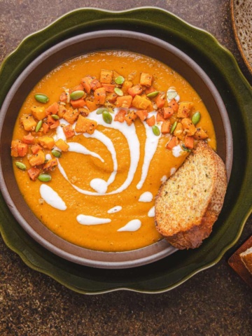 Butternut squash and carrot soup.