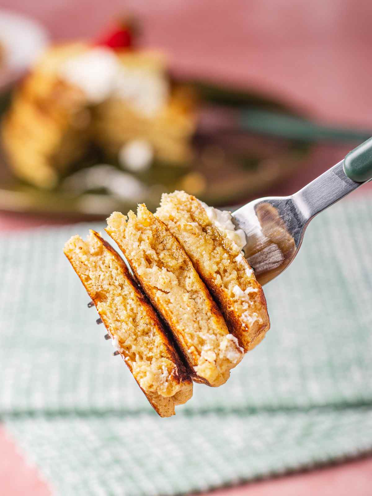 Pancakes showing the texture.