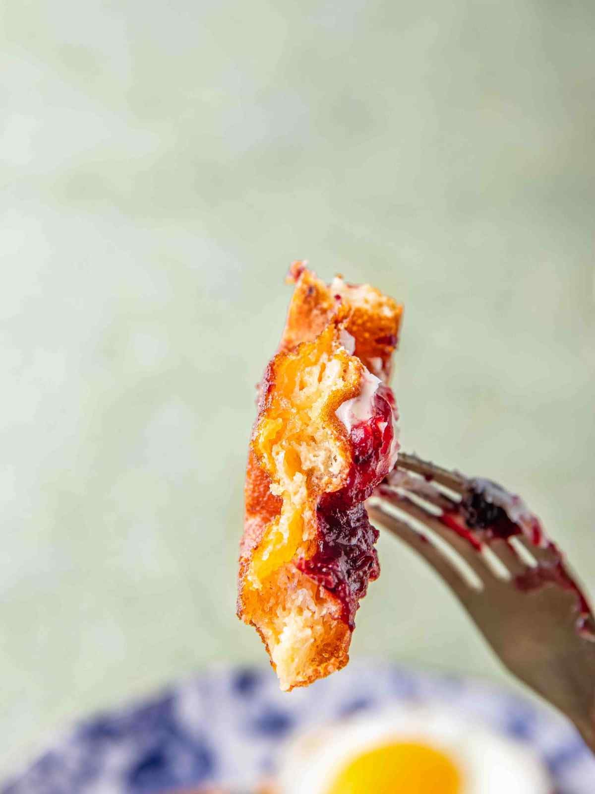 A bite with jam.