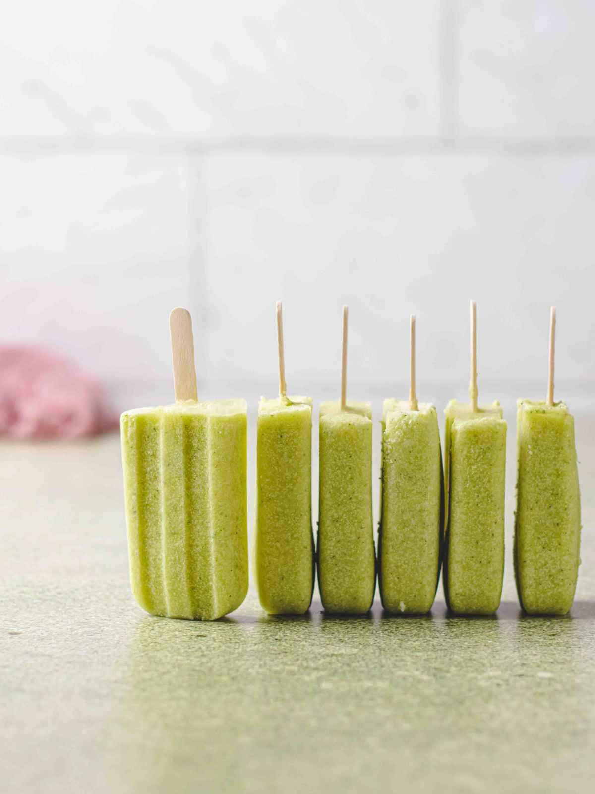 Popsicles lined to show texture.