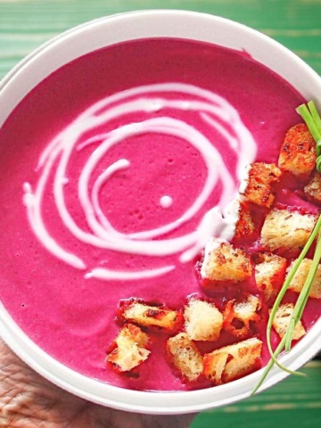 Roasted cauliflower and leek soup.