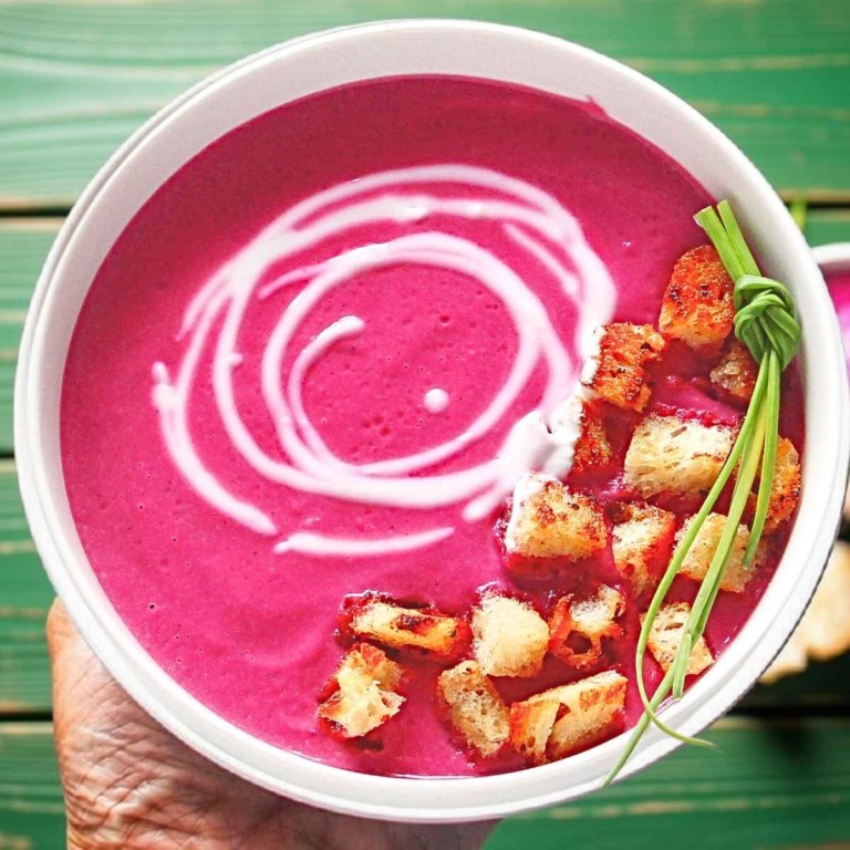 Roasted cauliflower and leek soup.